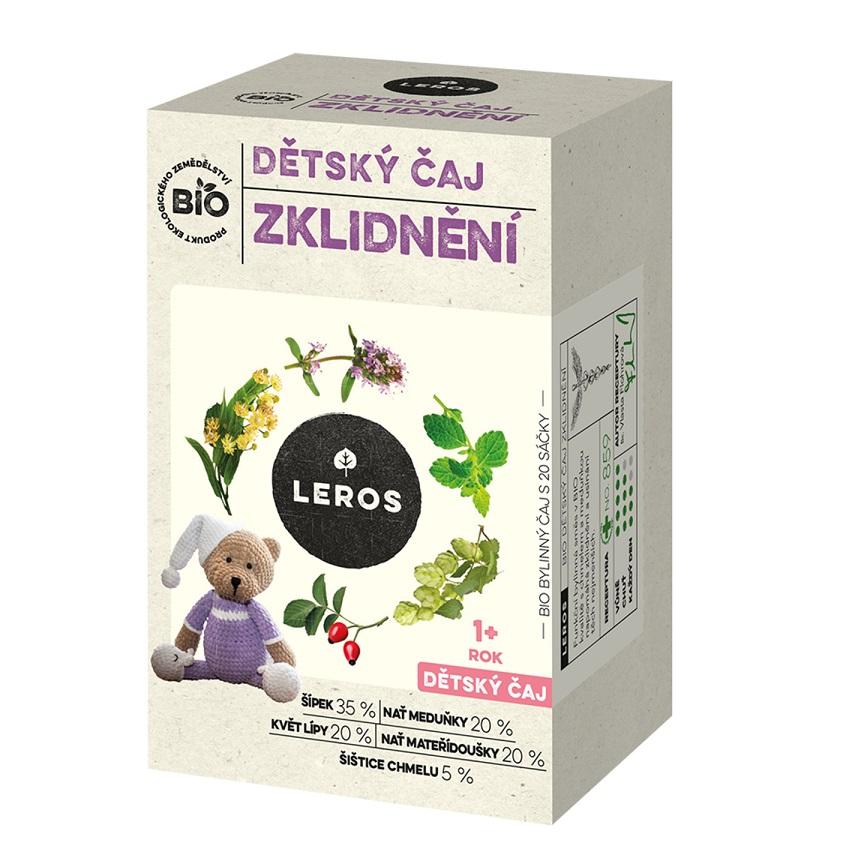 Leros Bio dětský čaj zklidnění 12m+ 20 x 1.8 g Lékárna LEMON