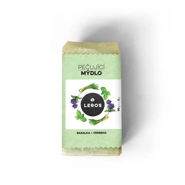 Leros Pečující mýdlo bazalka & verbena 90 g Lékárna LEMON