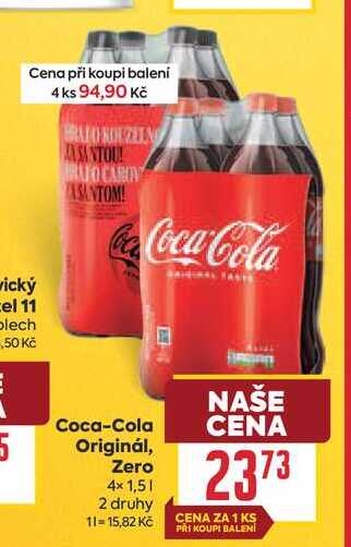 Coca-Cola Originál, Zero 4x1,51
