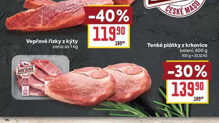 Tenké plátky z krkovice balení, 600 g 