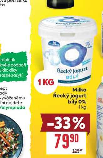 Milko Řecký jogurt bílý 0% 1 kg