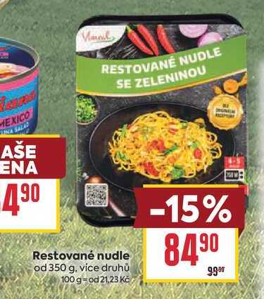 Restované nudle od 350 g