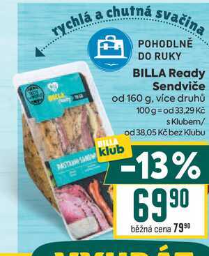 BILLA Ready Sendviče od 160 g