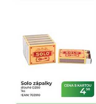 Solo zápalky dlouhé CZ60 1ks