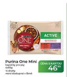 Purina One Mini kapsičky pro psy 4x85g