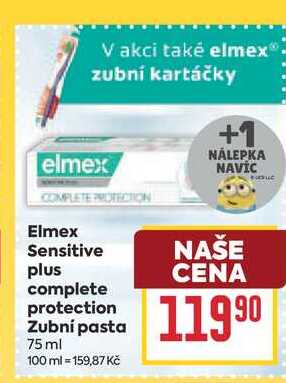 Elmex Sensitive plus complete protection Zubní pasta 75 ml BILLA