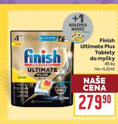 Finish Ultimate Plus Tablety do myčky 45 ks BILLA