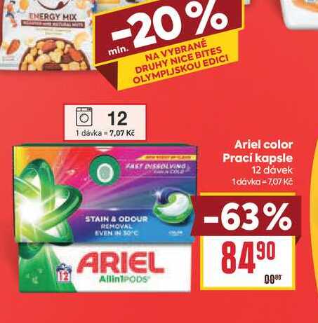 Ariel color Prací kapsle 12 dávek BILLA