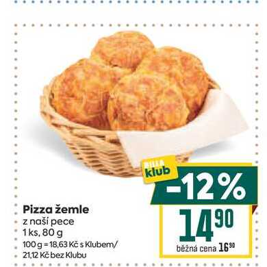 Pizza žemle z naší pece 1 ks, 80 g