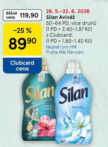 Silan Aviváž, 50-64 PD, více druhů Tesco
