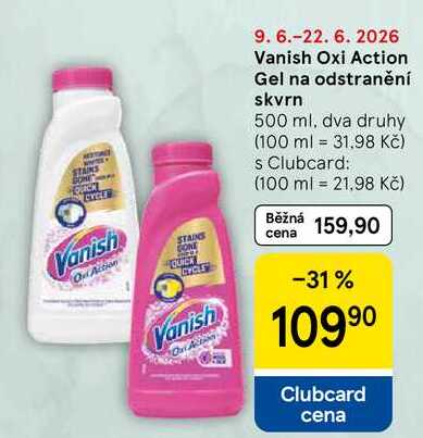 Vanish Oxi Action Gel na odstranění skvrn, 500 ml, dva druhy  