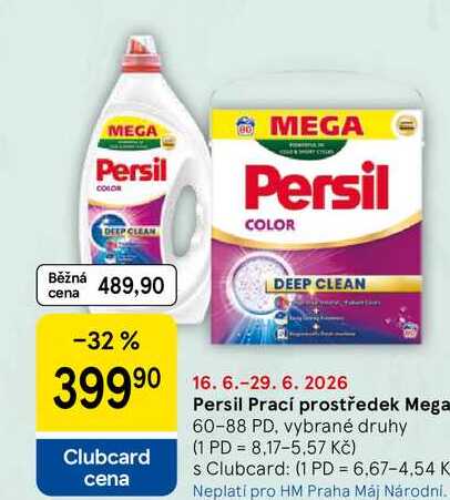 Persil Prací prostředek Mega, 60-88 PD, vybrané druhy Tesco