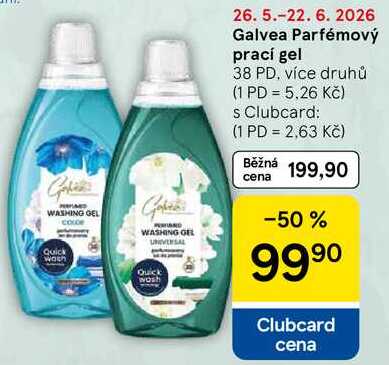 Galvea Parfémový prací gel, 38 PD, více druhů Tesco