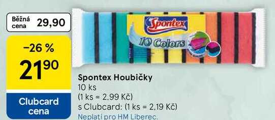 Spontex Houbičky, 10 ks Tesco