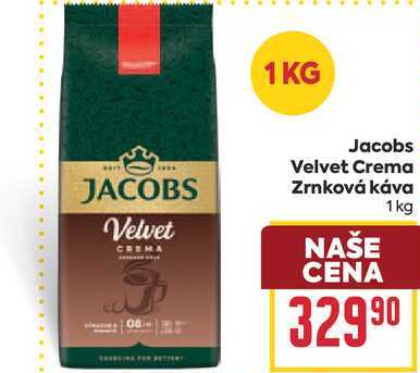 Jacobs Velvet Crema Zrnková káva 1 kg