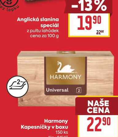 Harmony Kapesníčky v boxu 150 ks BILLA