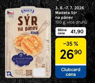 Madeta Sýr na pánev, 100 g, více druhů