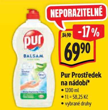 Pur Prostředek na nádobí, 1200 ml Albert