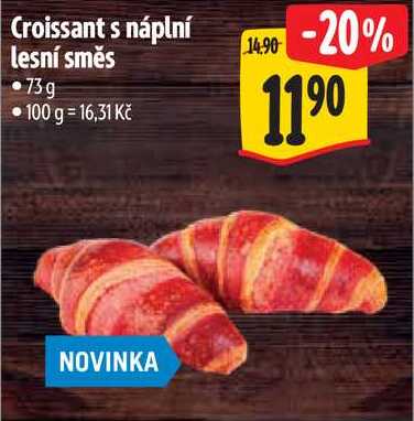 Croissant s náplní lesní směs, 73 g