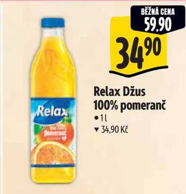 Relax Džus 100% pomeranč, 1 l