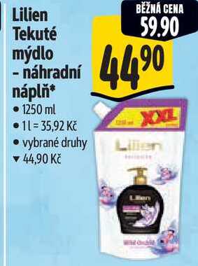 Lilien Tekuté mýdlo - náhradní náplň, 1250 ml Albert