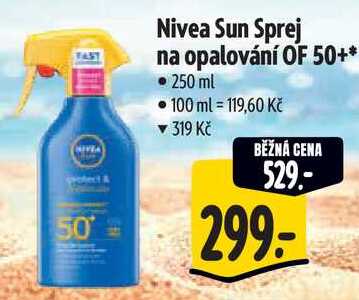 Nivea Sun Sprej na opalování OF 50+, 250 ml Albert