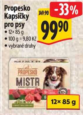 Propesko Kapsičky pro psy, 12x 85 g