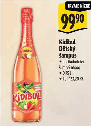 Kidibul Dětský šampus, 0,75 l