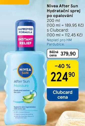 Nivea After Sun Hydratační sprej po opalování, 200 ml Tesco