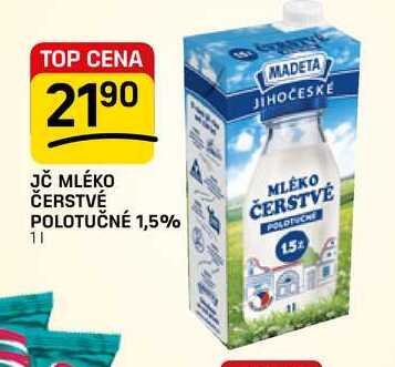 JČ MLÉKO ČERSTVÉ POLOTUČNÉ 1,5% 1l