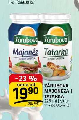 ZÁRUBOVA MAJONÉZA, TATARKA 225 ml