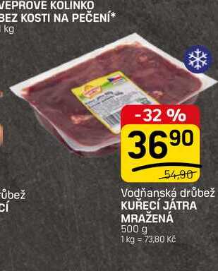 KUŘECÍ JÁTRA MRAŽENÁ 500 g